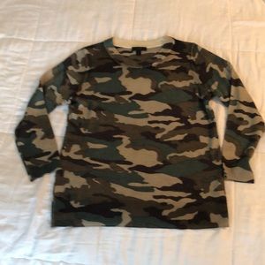 EUC J Crew Tippi camo sweater
